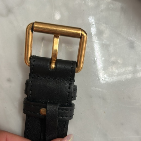 Gucci Black Velvet Oval Fanny Pack Marmont GG AUTHENTIC - Picture 7 of 16